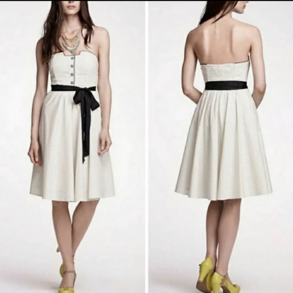 Girls From‎ Savoy Chic Strapless Polka Dress with Black Belt Size 0
